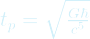 Planck time formula